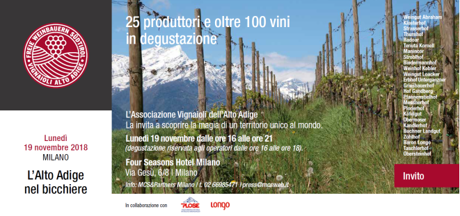 Siamo a Milano con "L' Alto Adige nel bicchiere"